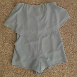 She + Sky Sky Blue Strapless Romper Size Medium